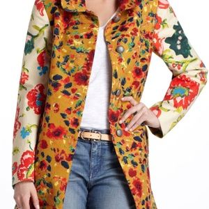Anthropologie Elevenses Leopard Lily Coat